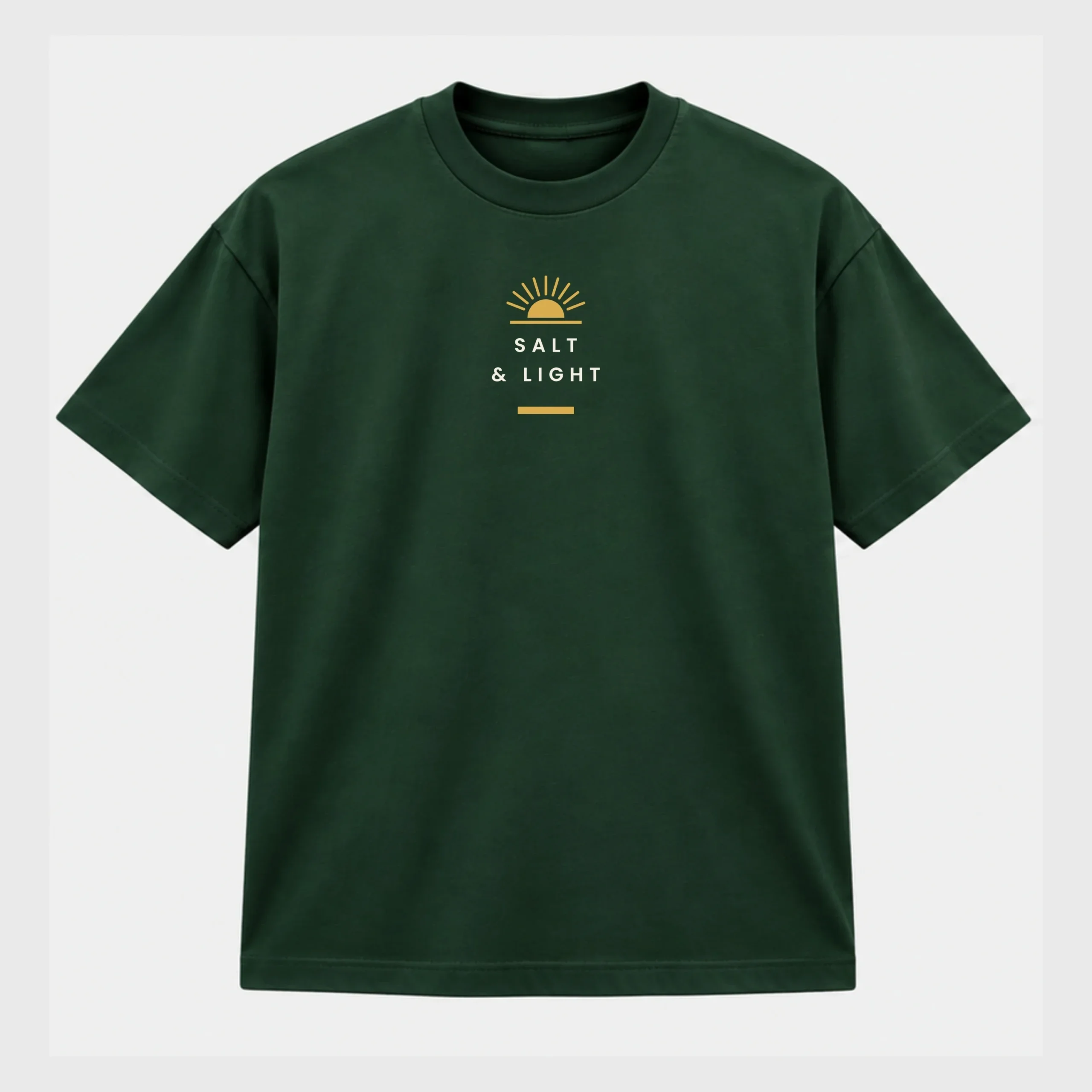Salt & Light green T-shirt front