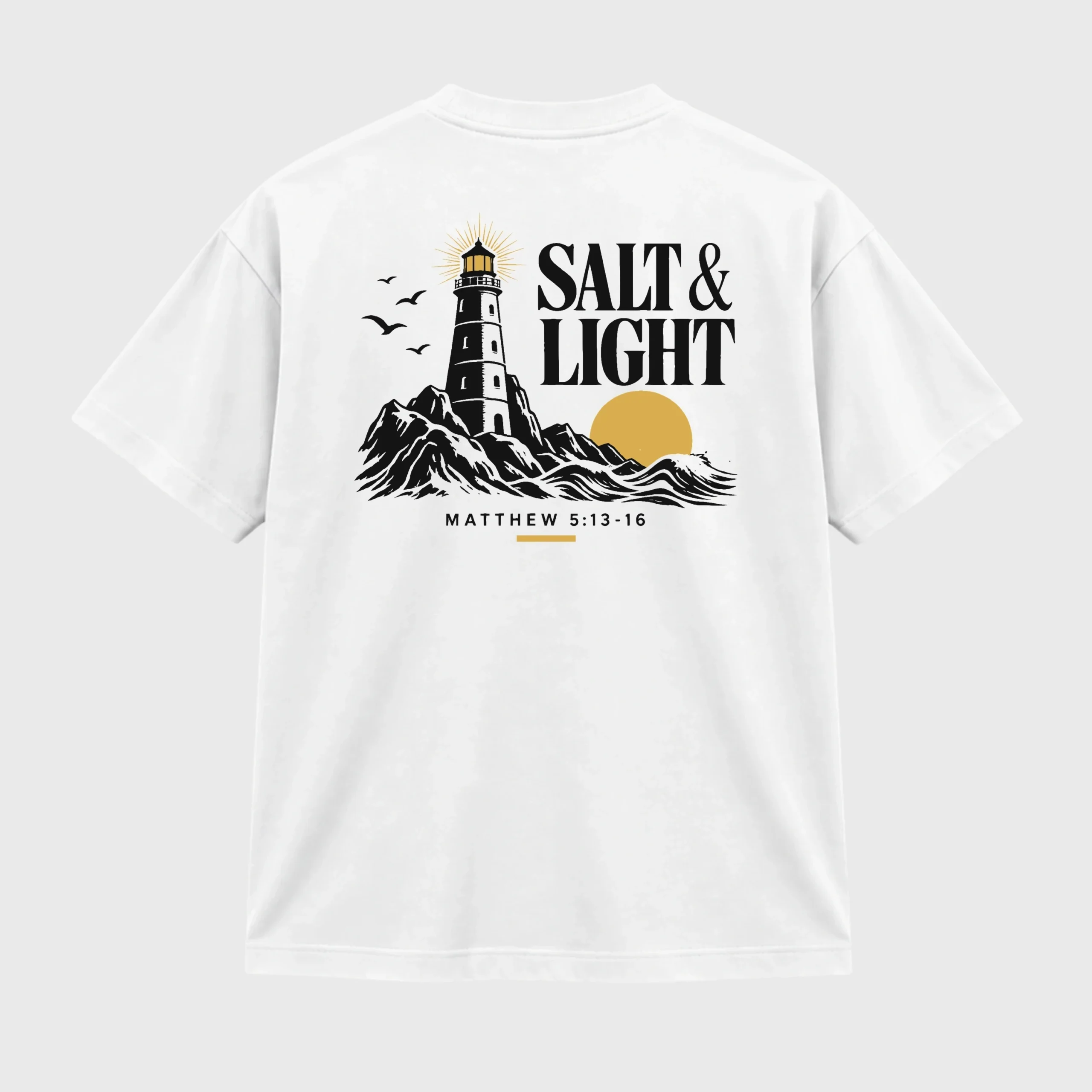 Salt & Light T-shirt back